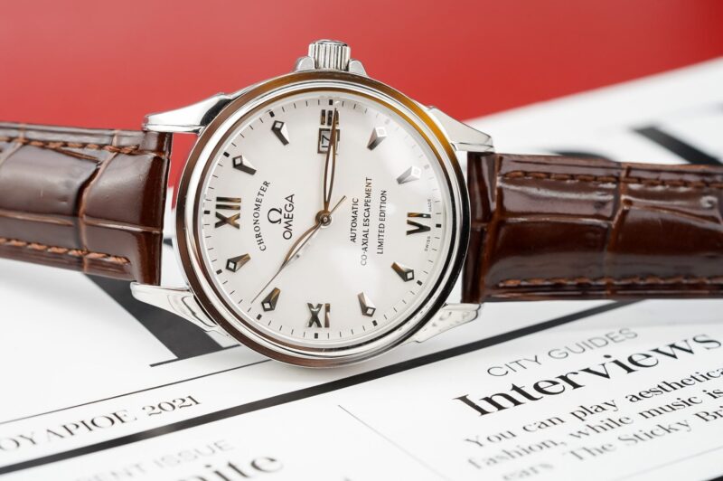 ĐỒNG HỒ OMEGA DE VILLE CO-AXIAL CHRONOMETER MÀU TRẮNG FAKE 1:1 MÁY NHẬT