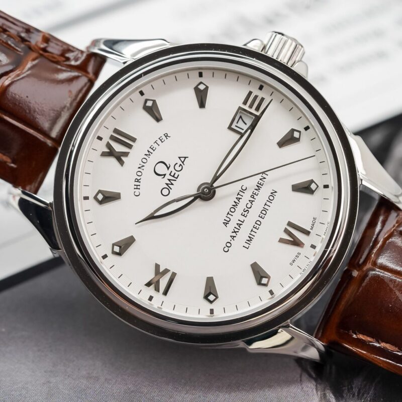ĐỒNG HỒ OMEGA DE VILLE CO-AXIAL CHRONOMETER MÀU TRẮNG FAKE 1:1 MÁY NHẬT