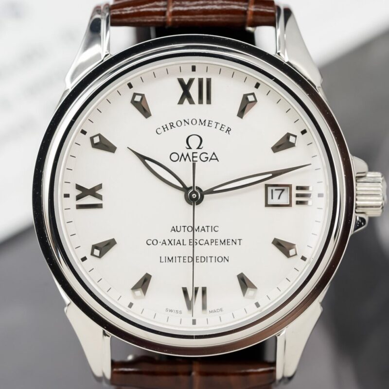 ĐỒNG HỒ OMEGA DE VILLE CO-AXIAL CHRONOMETER MÀU TRẮNG FAKE 1:1 MÁY NHẬT