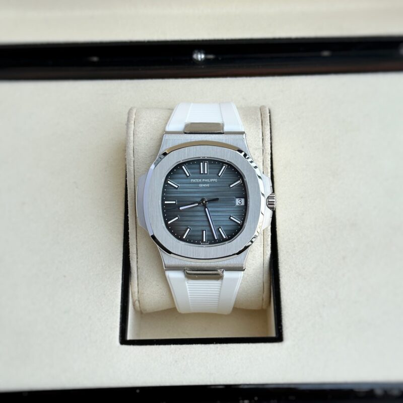 ĐỒNG HỒ PATEK PHILIPPE NAUTILUS 5711 DÂY CAO SU TRẮNG REP 1:1 3K FACTORY