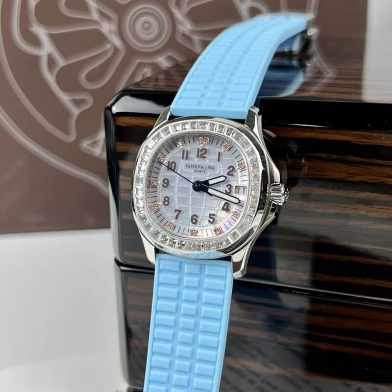 ĐỒNG HỒ PATEK PHILIPPE AQUANAUT 5072G-001 REP 11 MẶT KHẢM TRAI CỌC SỐ VÀNG HỒNG
