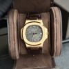 ĐỒNG HỒ PATEK PHILIPPE NAUTILUS 5711 MẶT XÁM DÂY DA REP 1:1 3K FACTORY