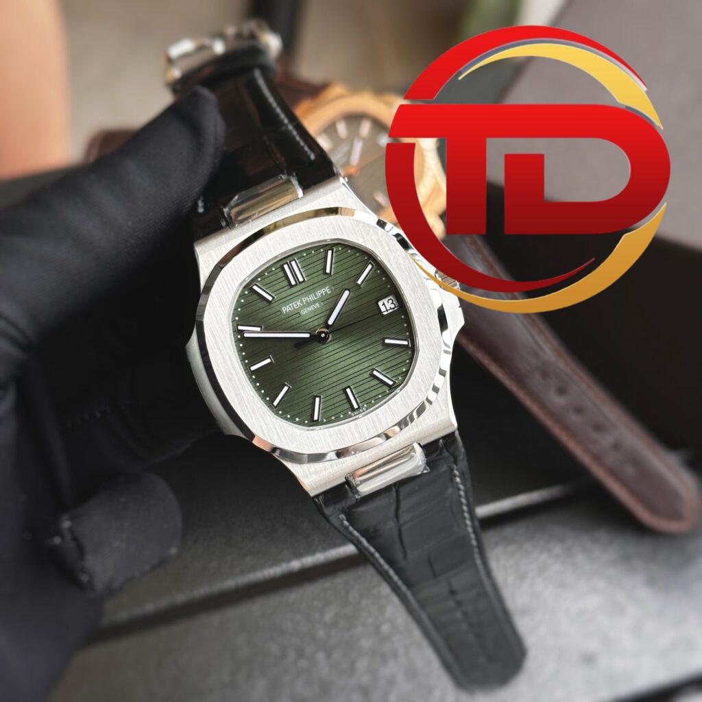 ĐỒNG HỒ PATEK PHILIPPE NAUTILUS 5711 MẶT XANH DÂY DA REP 11 3K FACTORY