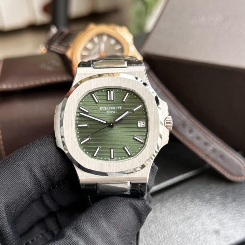 ĐỒNG HỒ PATEK PHILIPPE NAUTILUS 5711 MẶT XANH DÂY DA REP 11 3K FACTORY