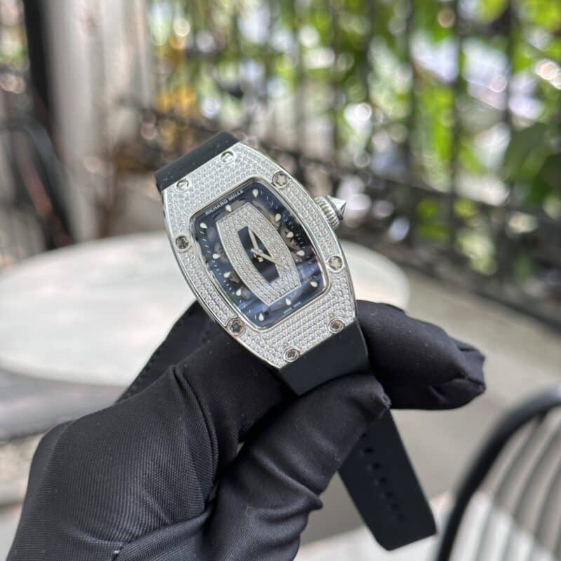 ĐỒNG HỒ RICHARD MILLE RM 07-01 MÀU ĐEN ĐÍNH FULL ĐÁ FAKE 1:1