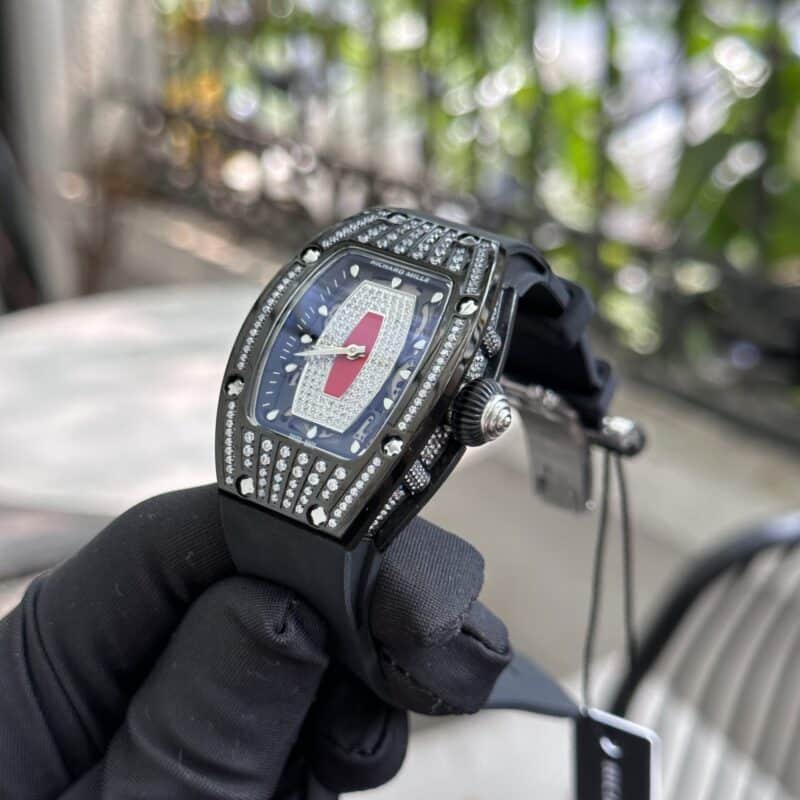 ĐỒNG HỒ RICHARD MILLE RM 007 VỎ GỐM CERAMIC ĐÍNH ĐÁ REP 1:1
