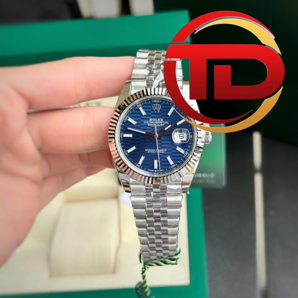 ROLEX DATEJUST 126334 MẶT XANH DƯƠNG GỢN SÓNG REP 1:1 CAO NHẤT CLEAN FACTORY