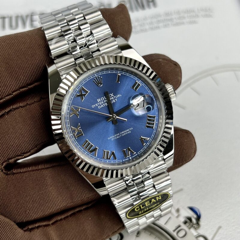 ĐỒNG HỒ ROLEX DATEJUST MẶT SỐ XANH CỌC SỐ LA MÃ REP 1:1 CLEAN FACTORY