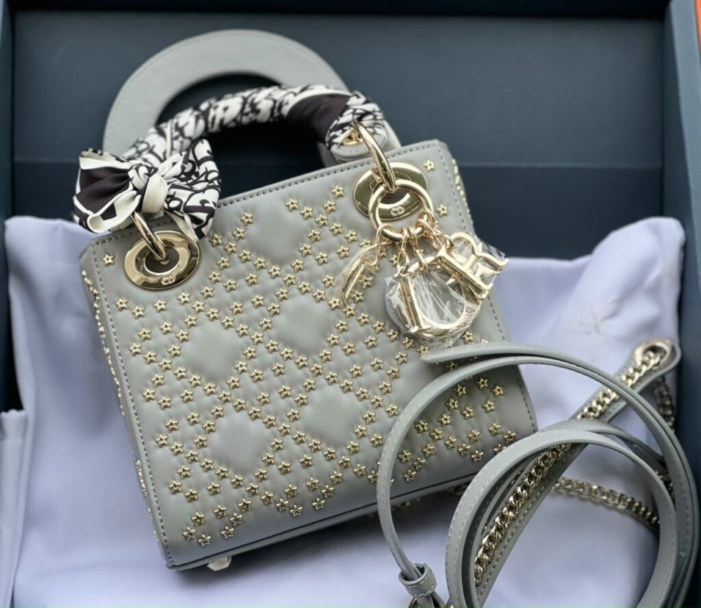 TÚI XÁCH NỮ DIOR LADY SMALL SIZE SIÊU CẤP NẠM ĐÁ NGÔI SAO FULL BOX