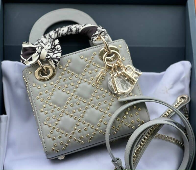 TÚI XÁCH NỮ DIOR LADY SMALL SIZE SIÊU CẤP NẠM ĐÁ NGÔI SAO FULL BOX