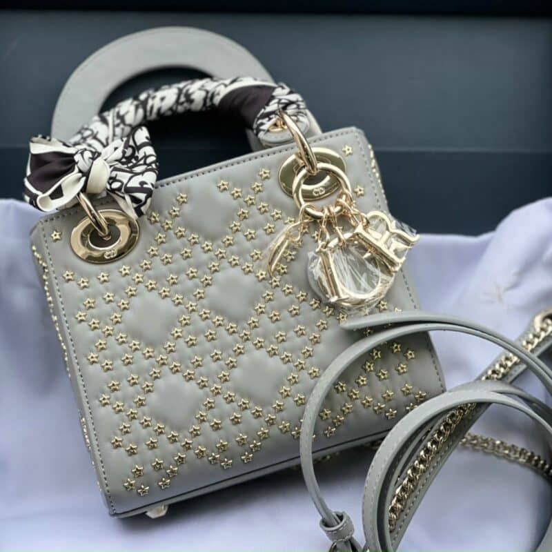 TÚI XÁCH NỮ DIOR LADY SMALL SIZE SIÊU CẤP NẠM ĐÁ NGÔI SAO FULL BOX