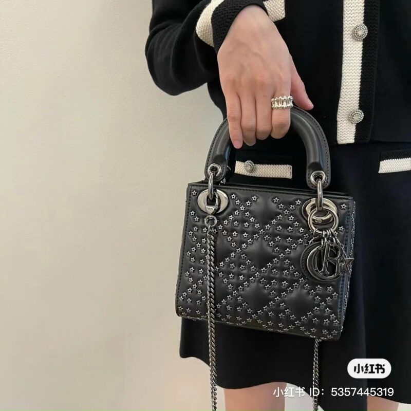 TÚI XÁCH NỮ DIOR LADY SMALL SIZE SIÊU CẤP NẠM ĐÁ NGÔI SAO FULL BOX
