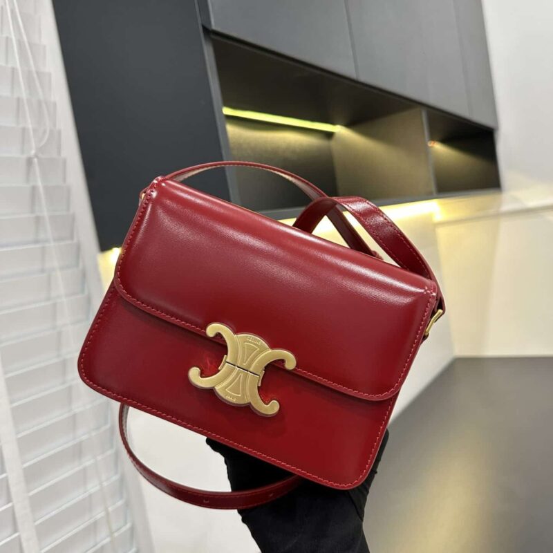 TÚI ĐEO CHÉO CELINE MEDIUM TRIOMPHE LEATHER SHOULDER BAG NGUYÊN BẢN FULLBOX