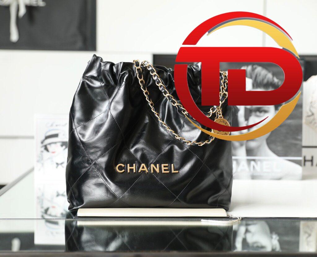 TÚI XÁCH CHANEL 22 SMALL HANDBAG DA ĐEN TAG VÀNG FULLBOX