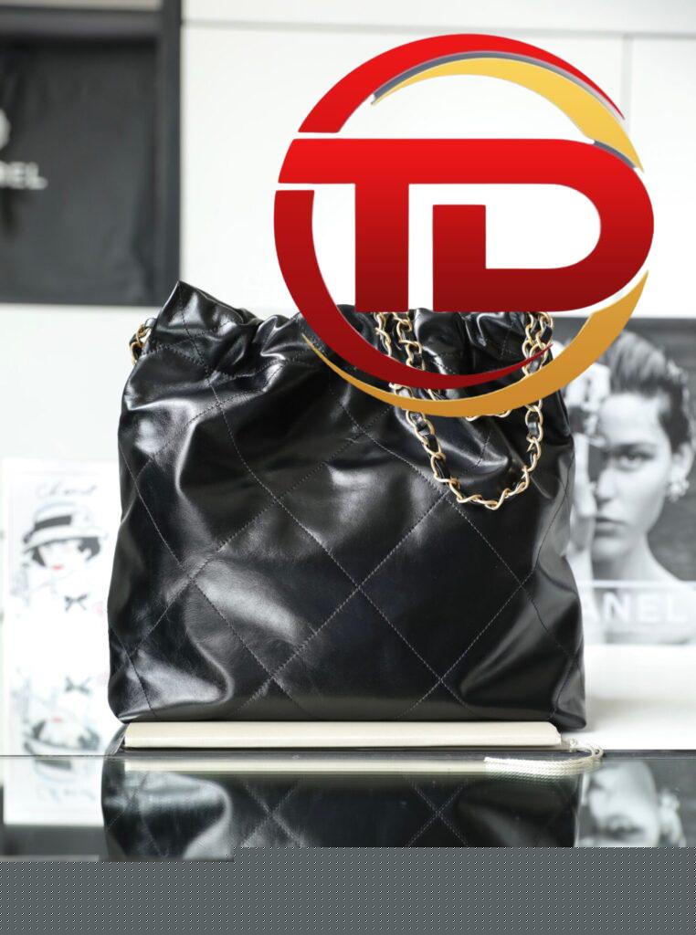 TÚI XÁCH CHANEL 22 SMALL HANDBAG DA ĐEN TAG VÀNG FULLBOX