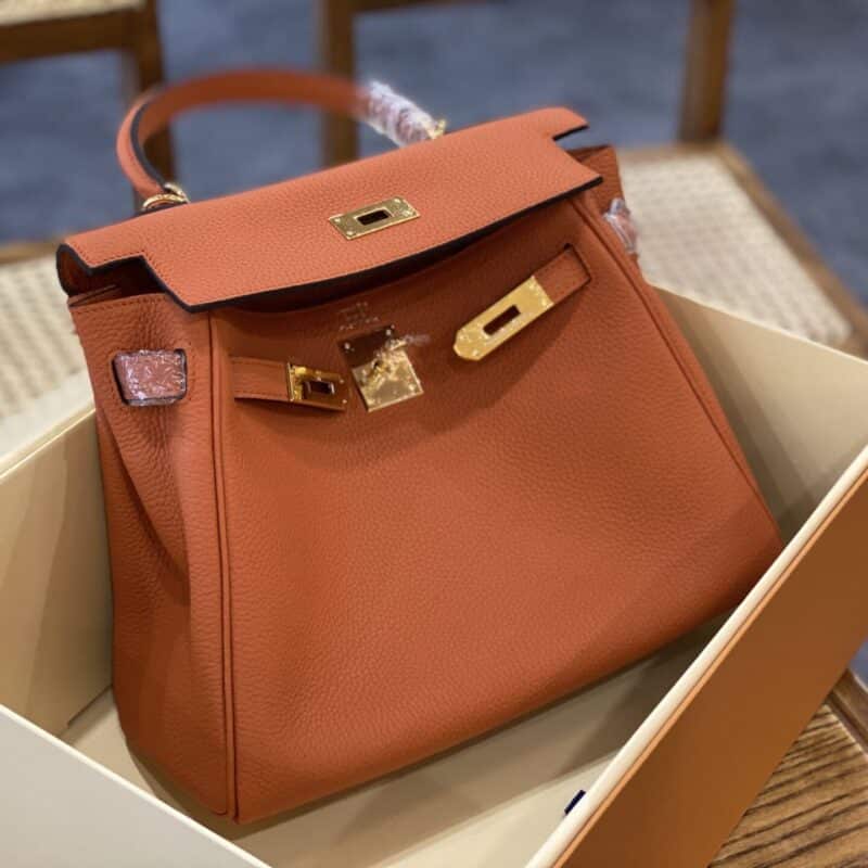 TÚI XÁCH HM HERMES KELLY 28 NGUYÊN BẢN SIÊU CẤP MÀU NÂU