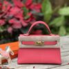TÚI HERMES KELLY MINI K20 CHEVEW KHÂU TAY SIÊU CẤP LIKE AUTH MÀU HỒNG ĐỎ