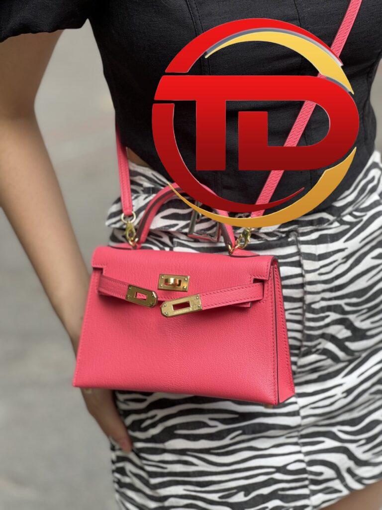 TÚI HERMES KELLY MINI K20 CHEVEW KHÂU TAY SIÊU CẤP LIKE AUTH MÀU HỒNG ĐỎ
