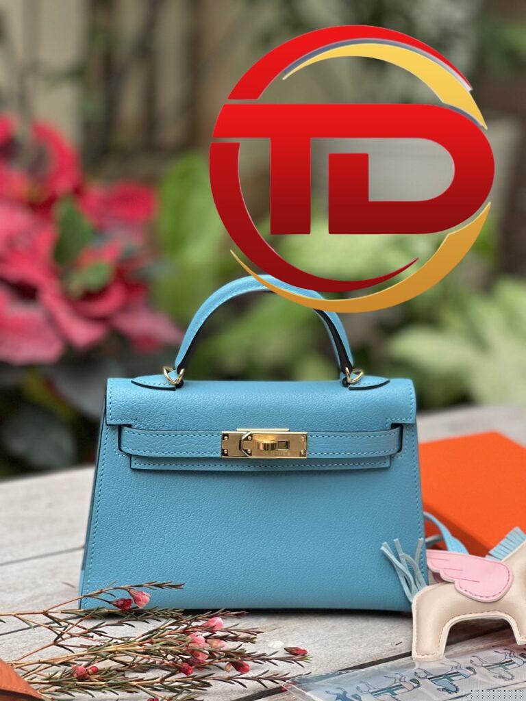 TÚI HERMES KELLY MINI K20 CHEVEW KHÂU TAY SIÊU CẤP LIKE AUTH MÀU XANH DƯƠNG
