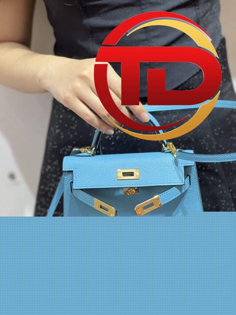 TÚI HERMES KELLY MINI K20 CHEVEW KHÂU TAY SIÊU CẤP LIKE AUTH MÀU XANH DƯƠNG