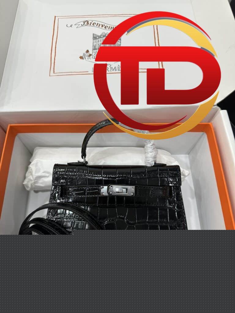 TÚI XÁCH HERMES KELLY MINI K20 NGUYÊN BẢN DA THẬT DẬP VÂN CÁ SẤU