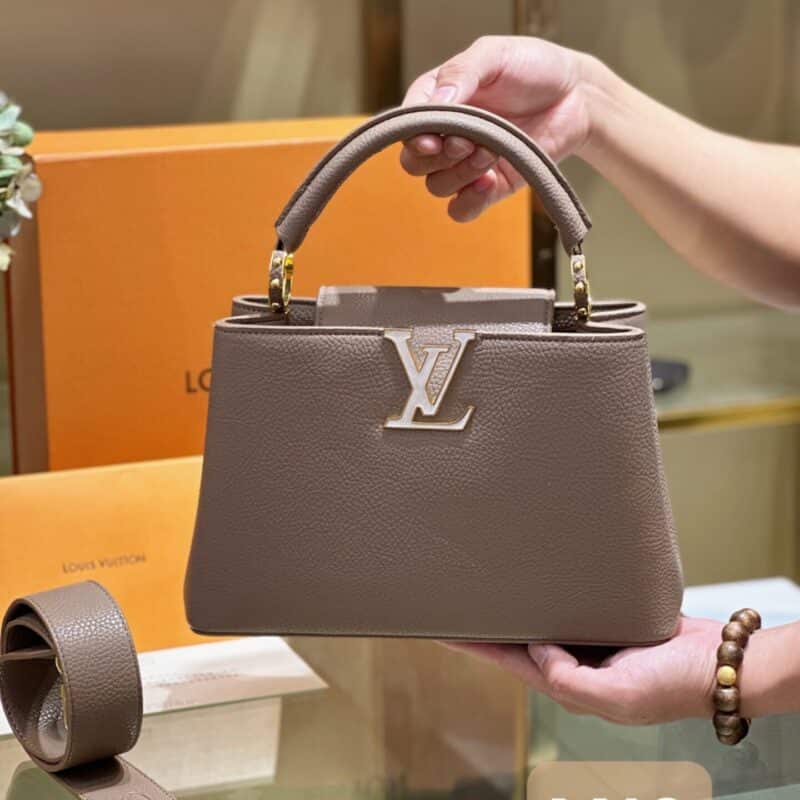 TÚI XÁCH LV LOUIS VUITTON CAPUCINES CAO CẤP KHÓA VÀNG FULLBOX