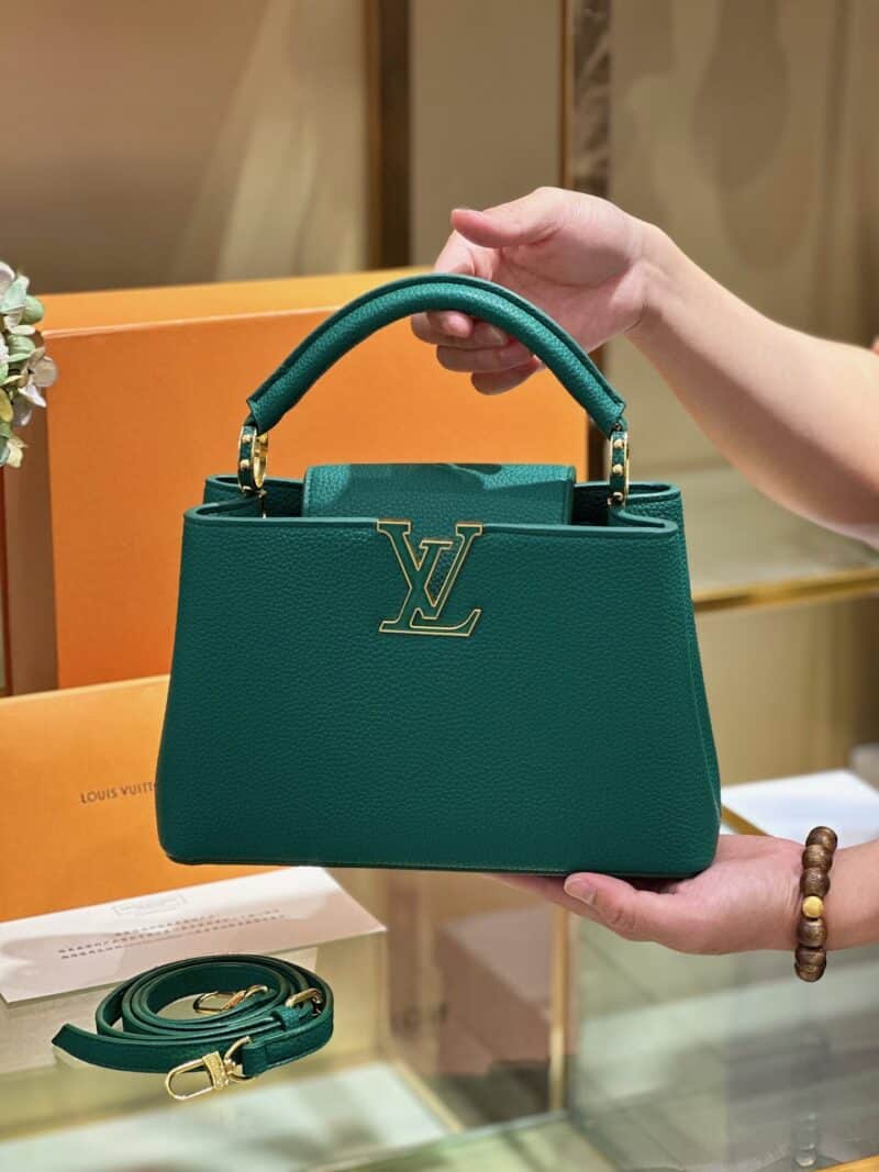 TÚI XÁCH LV LOUIS VUITTON CAPUCINES CAO CẤP KHÓA VÀNG FULLBOX