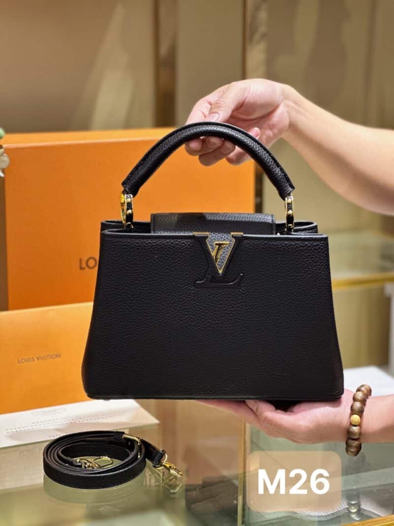 TÚI XÁCH LV LOUIS VUITTON CAPUCINES CAO CẤP KHÓA VÀNG FULLBOX