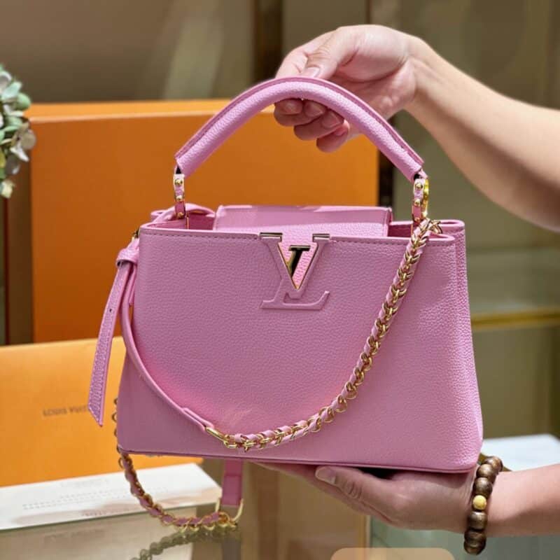 TÚI XÁCH LV LOUIS VUITTON CAPUCINES CAO CẤP KHÓA VÀNG FULLBOX