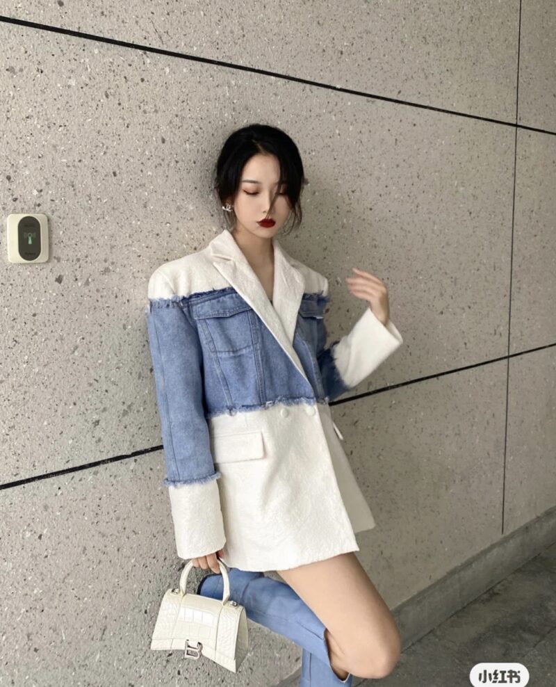 TÚI XÁCH BALENCIAGA HOURGLASS XS TOP HANDLE BAG NGUYÊN BẢN SIZE19 MÀU TRẮNG