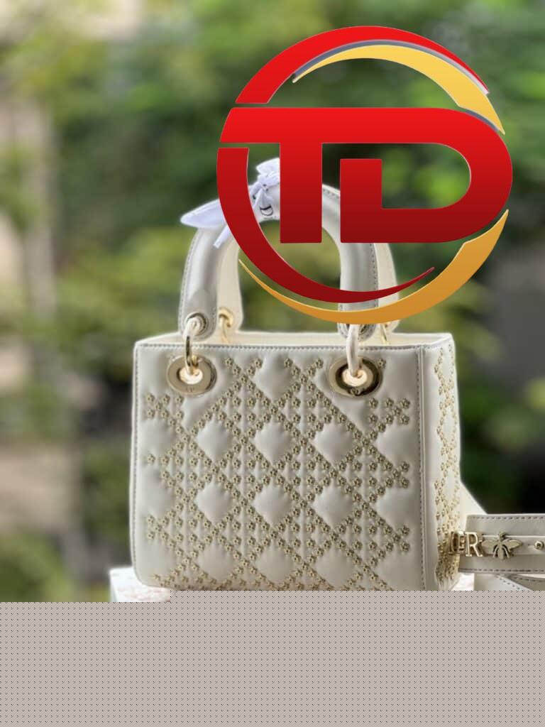 TÚI LADY DIOR BAG IN BLACK CANNAGE SATIN SMALL SIZE NGUYÊN BẢN