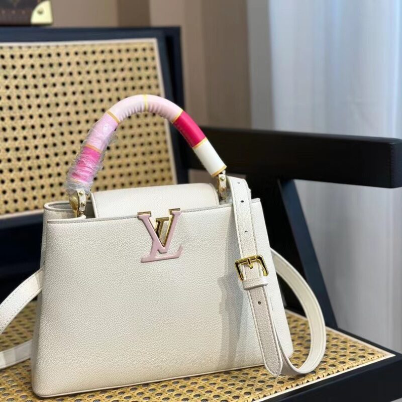 TÚI XÁCH LV LOUIS VUITTON CAPUCINES HANDLE BAG SUPER MÀU TRẮNG