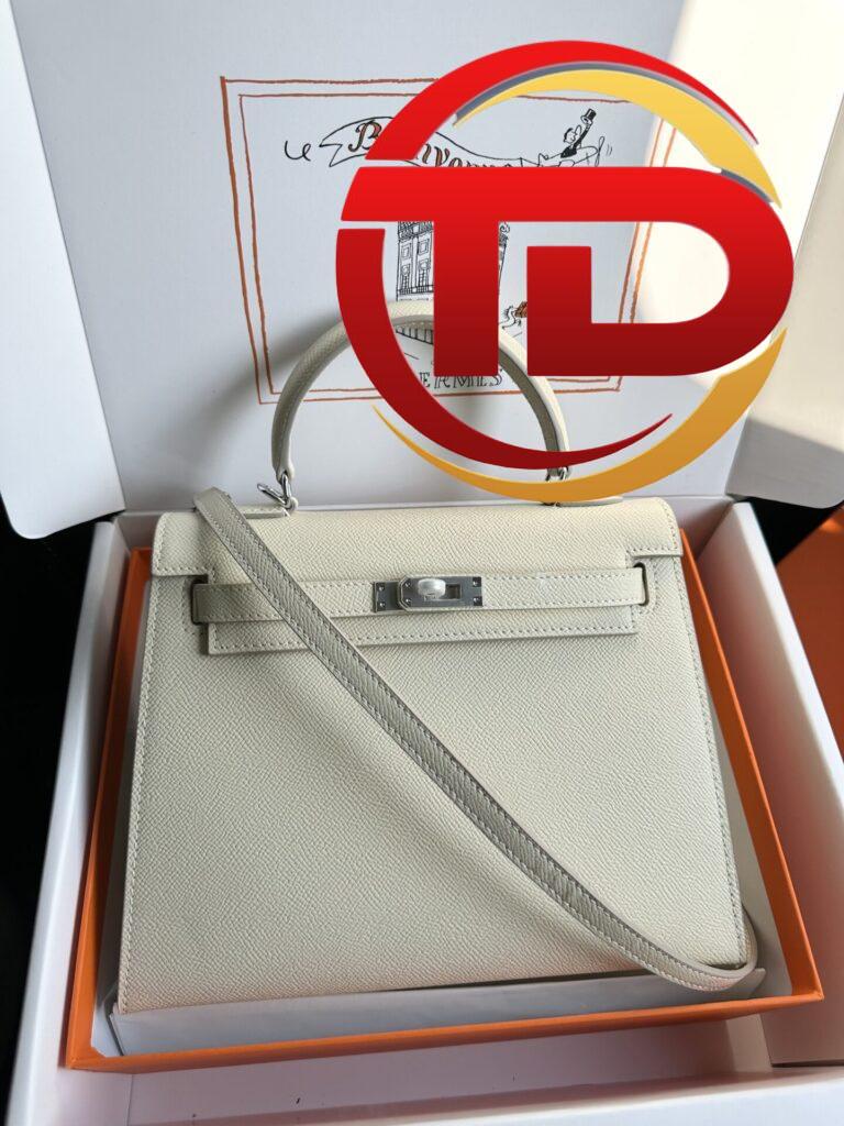 TÚI HERMES KELLY EPSOM NGUYÊN BẢN K25 MÀU TRẮNG