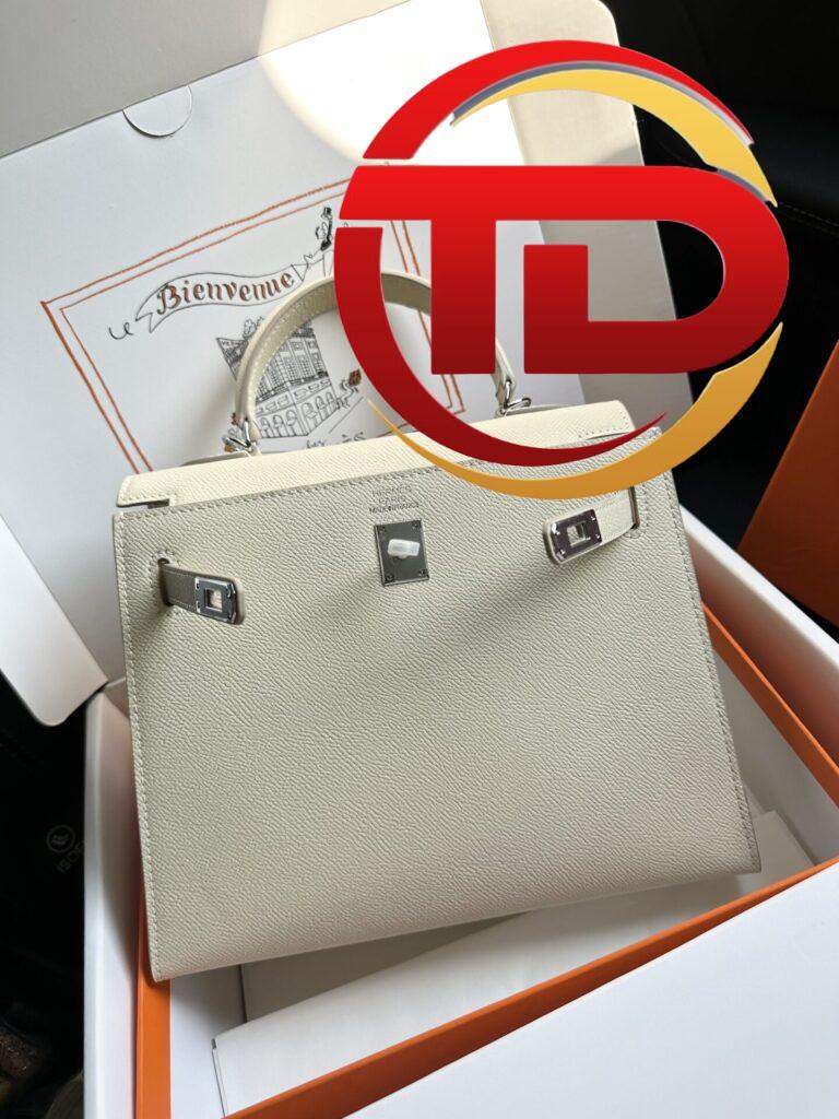TÚI HERMES KELLY EPSOM NGUYÊN BẢN K25 MÀU TRẮNG