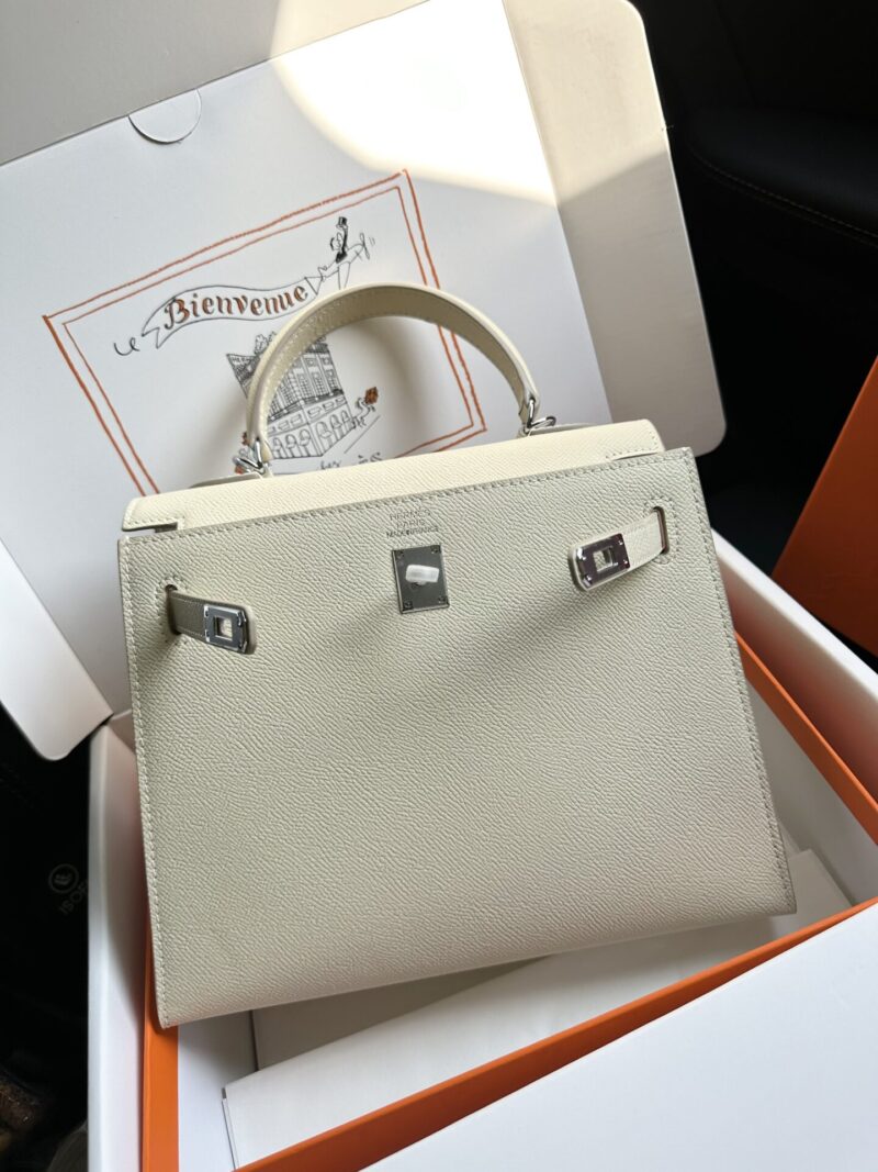 TÚI HERMES KELLY EPSOM NGUYÊN BẢN K25 MÀU TRẮNG