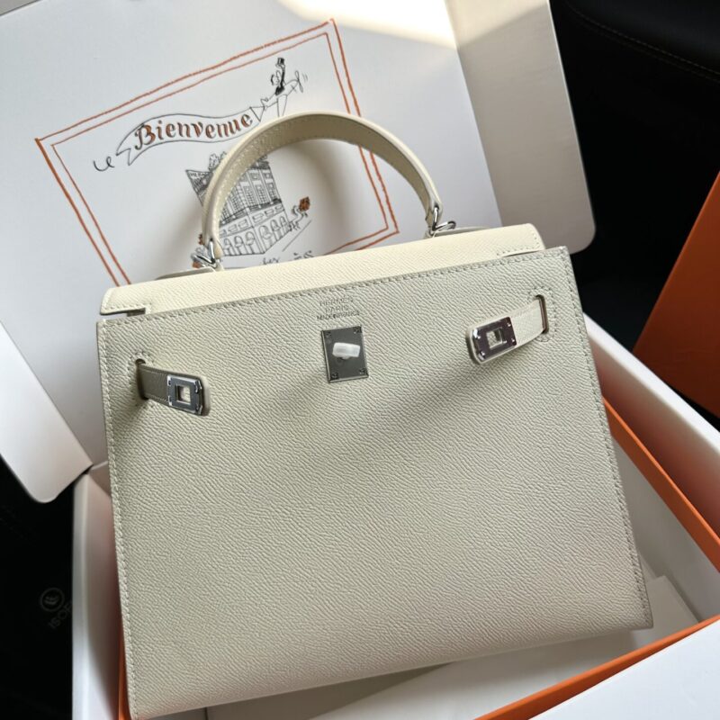 TÚI HERMES KELLY EPSOM NGUYÊN BẢN K25 MÀU TRẮNG