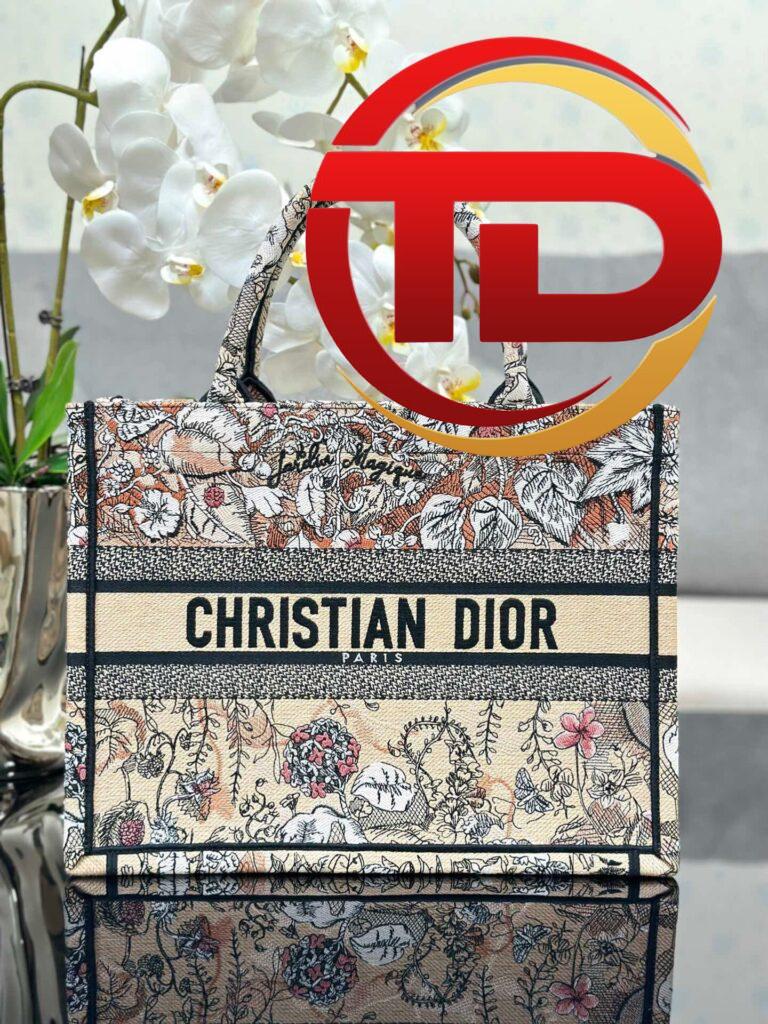 TÚI DIOR WOMEN BOOK TOTE MEDIUM SIZE SIÊU CẤP HOA CAM
