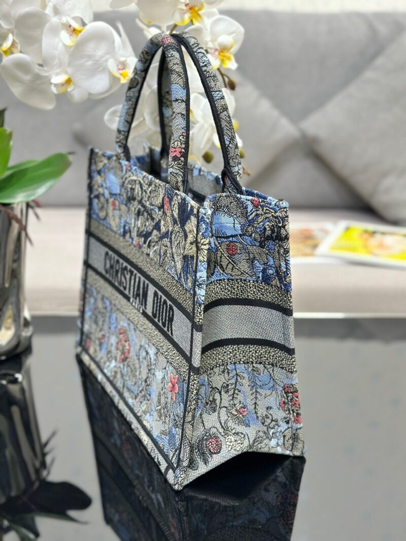 TÚI DIOR WOMEN BOOK TOTE MEDIUM SIZE SIÊU CẤP HOA XANH