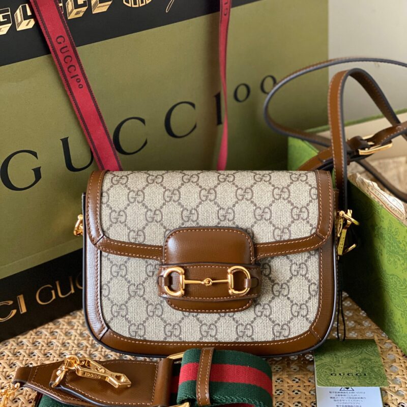 TÚI GUCCI HORSEBIT 1955 MINI BAG SIÊU CẤP MÀU NÂU