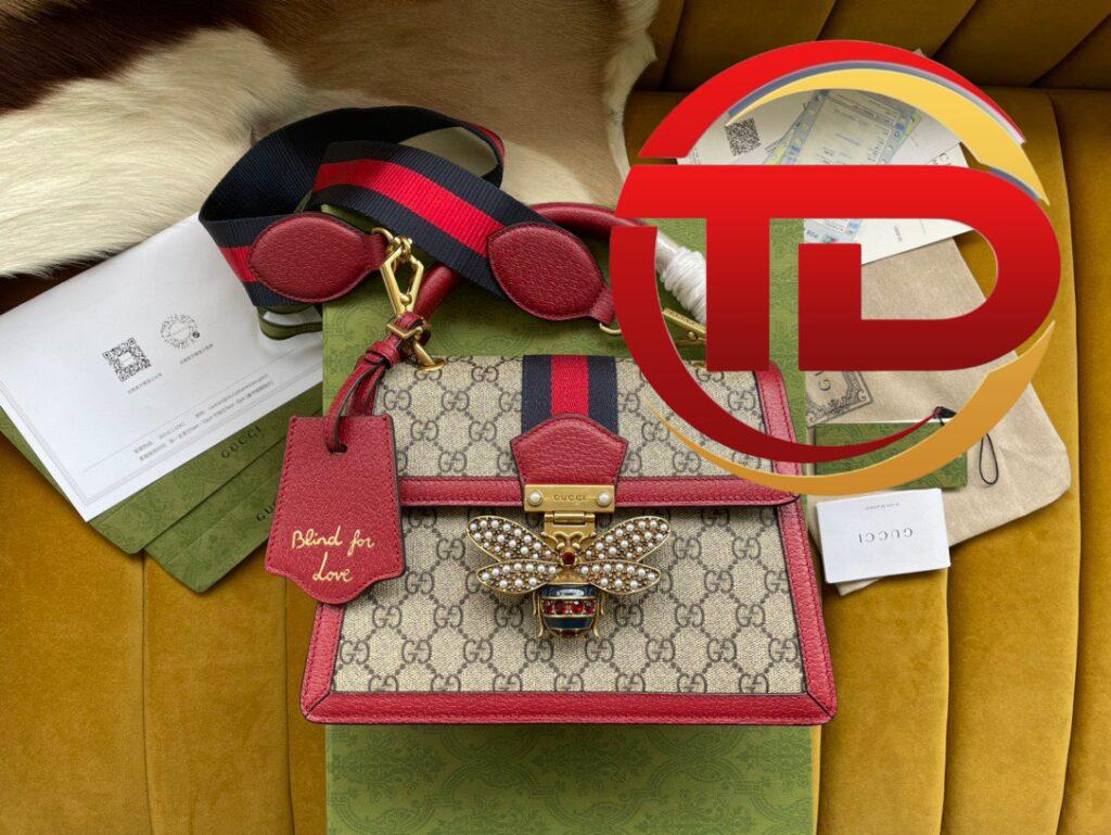 TÚI GUCCI QUEEN MARGARNET BAG KHÓA ONG SIÊU CẤP MÀU ĐỎ