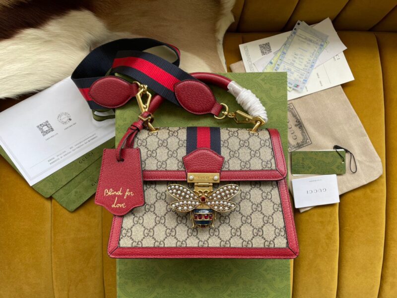 TÚI GUCCI QUEEN MARGARNET BAG KHÓA ONG SIÊU CẤP MÀU ĐỎ