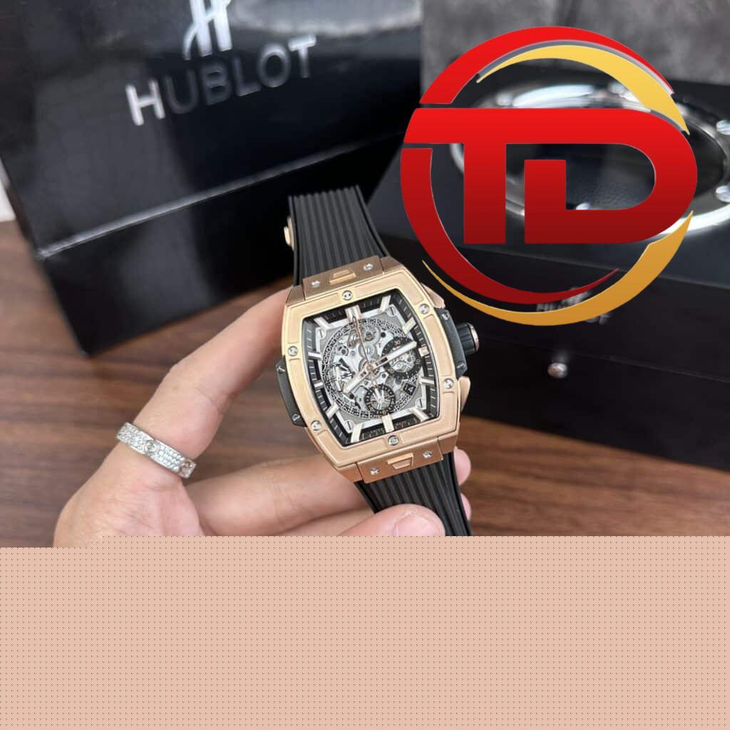 ĐỒNG HỒ HUBLOT SPIRIT OF BIG BANG VỎ KING GOLD MÀU ĐEN REP 1:1 MSF