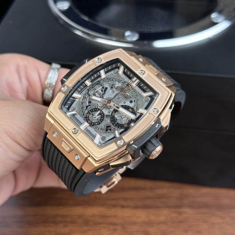 ĐỒNG HỒ HUBLOT SPIRIT OF BIG BANG VỎ KING GOLD MÀU ĐEN REP 1:1 MSF