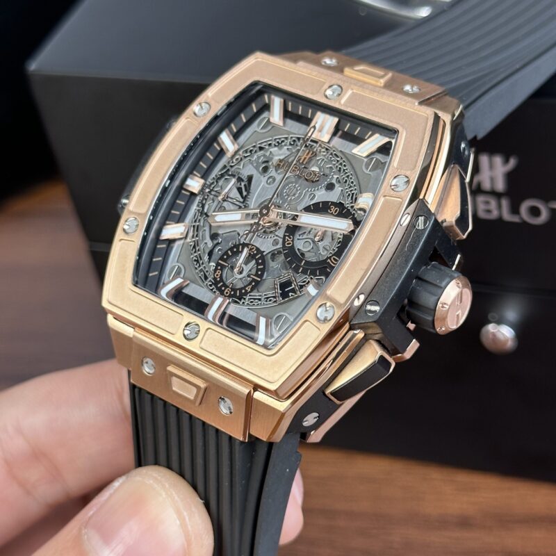 ĐỒNG HỒ HUBLOT SPIRIT OF BIG BANG VỎ KING GOLD MÀU ĐEN REP 1:1 MSF
