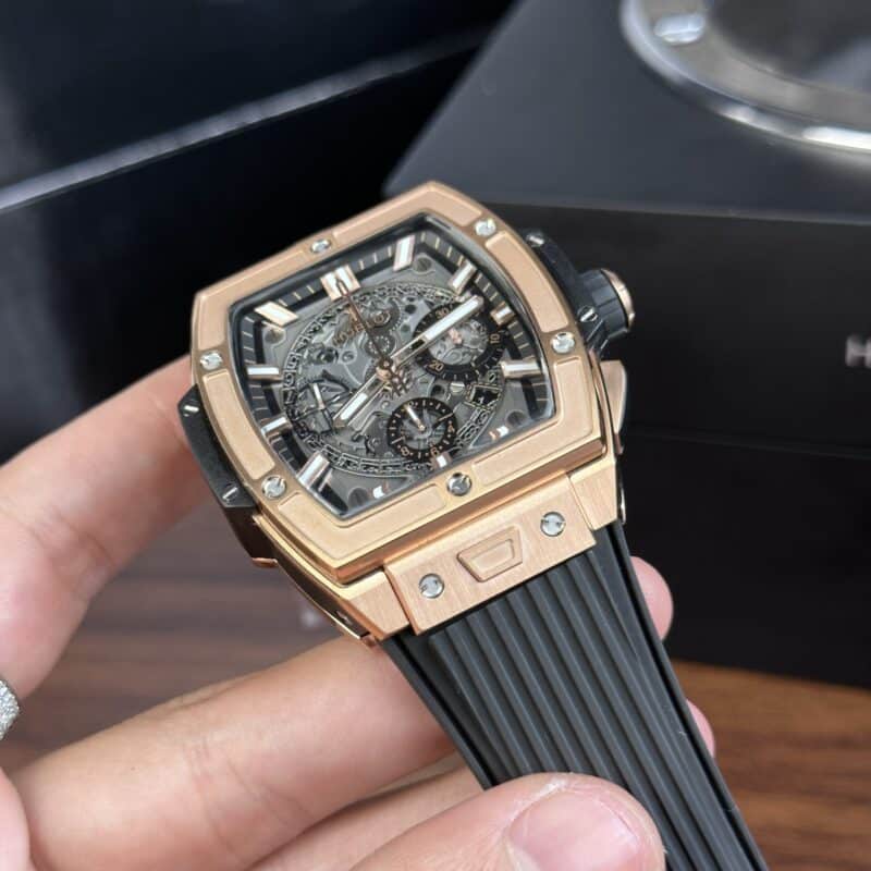ĐỒNG HỒ HUBLOT SPIRIT OF BIG BANG VỎ KING GOLD MÀU ĐEN REP 1:1 MSF