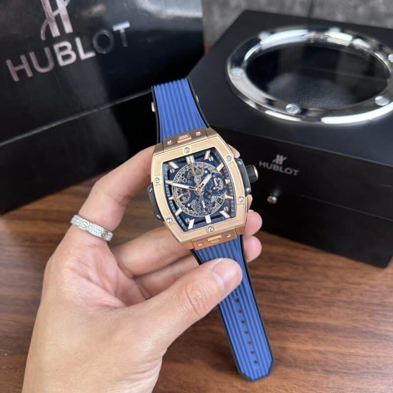 ĐỒNG HỒ HUBLOT SPIRIT OF BIG BANG VỎ KING GOLD MÀU XANH REP 1:1