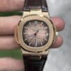 ĐỒNG HỒ PATEK PHILIPPE NAUTILUS 5711R DÂY DA CÁ SẤU REPLICA 1:1 3K FACTORY