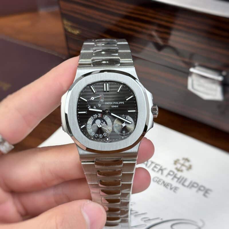 ĐỒNG HỒ PATEK PHILIPPE NAUTILUS 5712/1A-001 MẶT XÁM FAKE 1:1 GR FACTORY