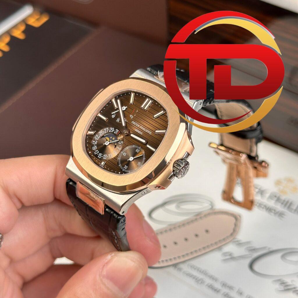 ĐỒNG HỒ NAM PATEK PHILIPPE NAUTILUS 5712R MẶT SỐ NÂU REP 1:1 GR FACTORY
