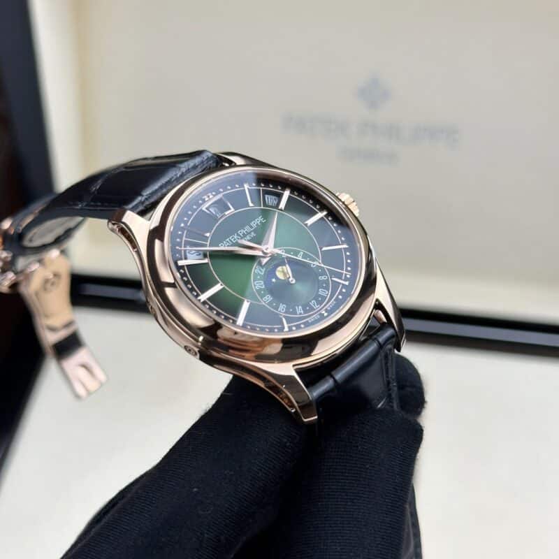 ĐỒNG HỒ PATEK PHILIPPE COMPLICATIONS 5205R MẶT SỐ XANH LÁ CÂY REPLICA 40MM